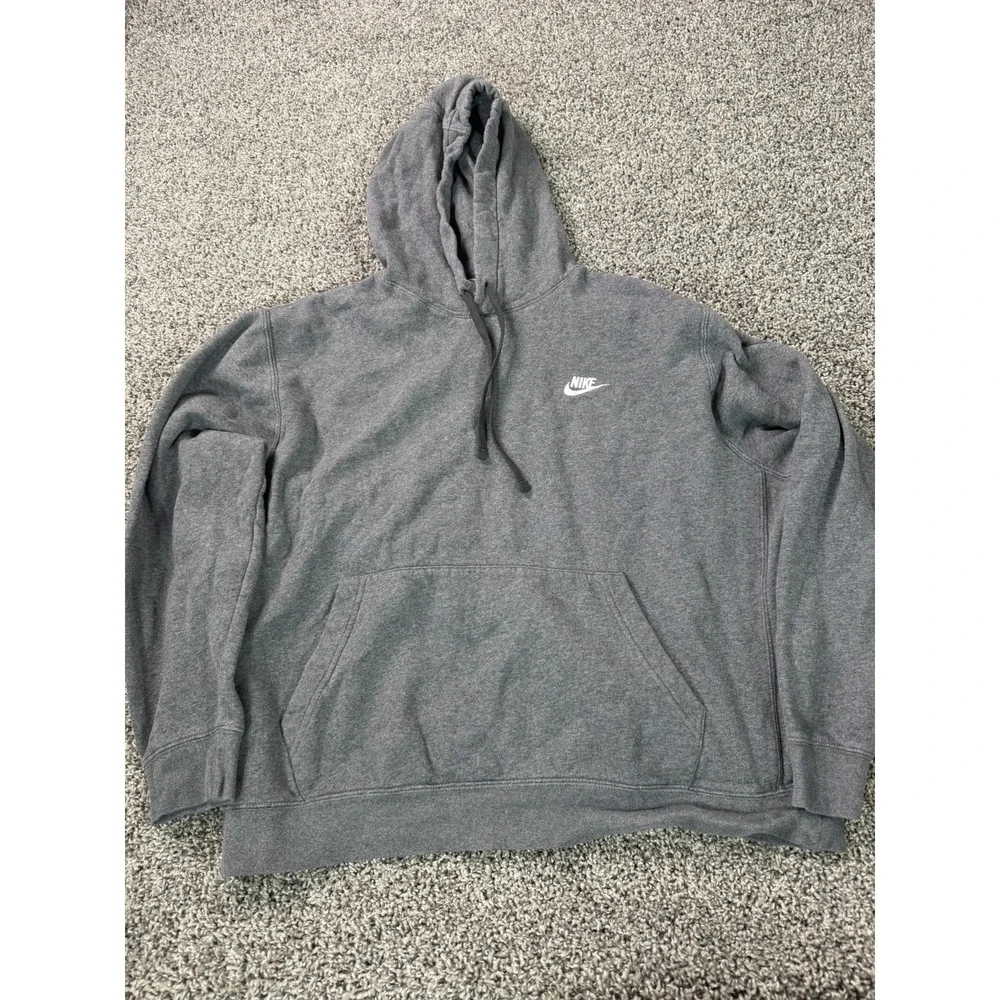 Nike Sportswear Men's Club Fleece Pullover Hoodie Size XL Gray